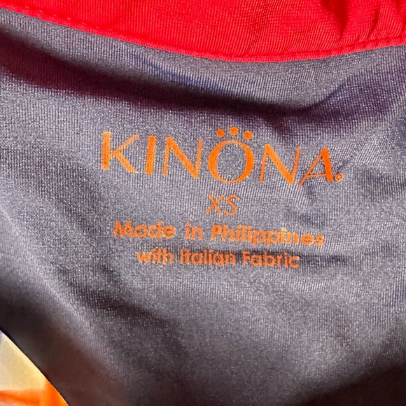 Kinöna Golf Women’s Shirt XS Italian Fabric 1/4‎ Zipper 3/4 Sleeve $119 - Picture 3 of 7